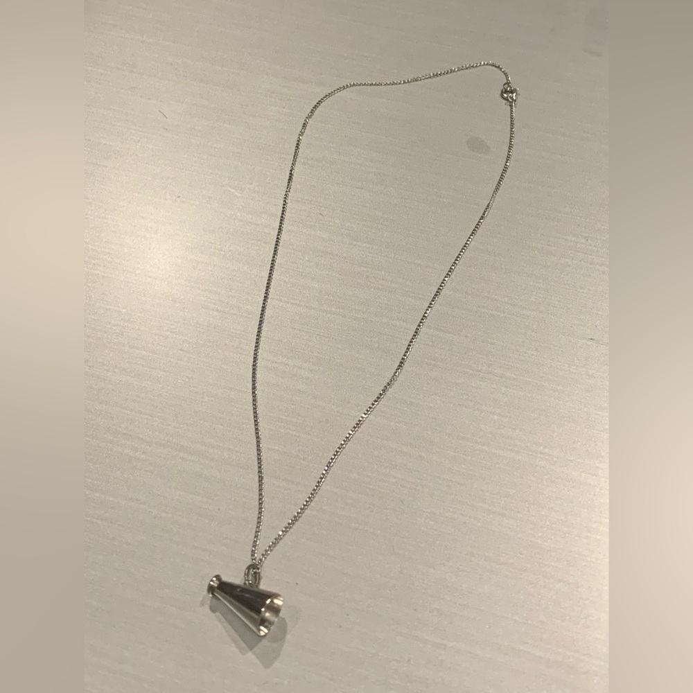 Cheerleader Necklace. Sterling Silver
